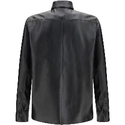 Black Leather Dress Shirt