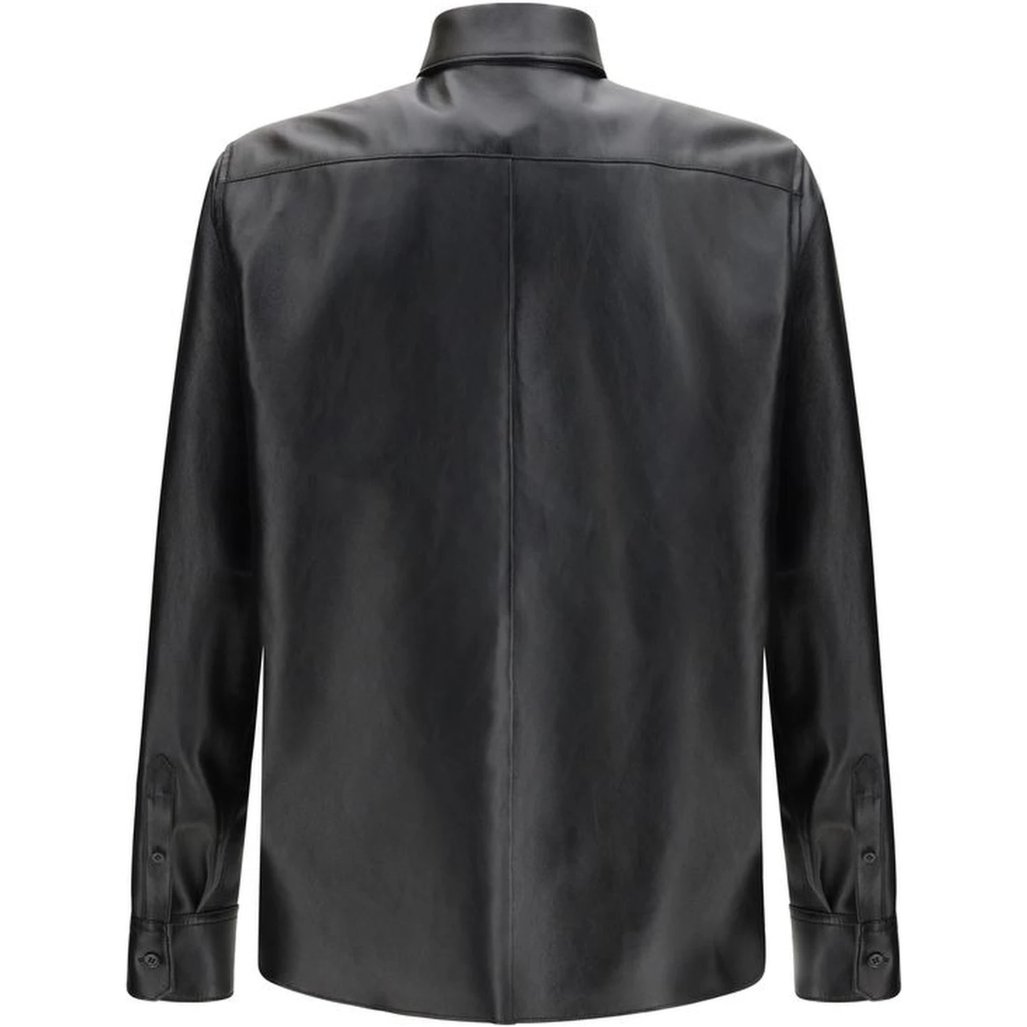 Black Leather Dress Shirt
