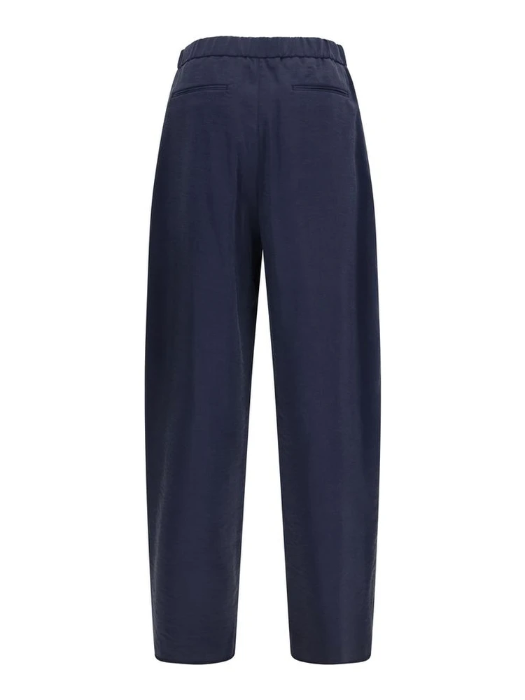 Blue Silk Casual Pants alternative