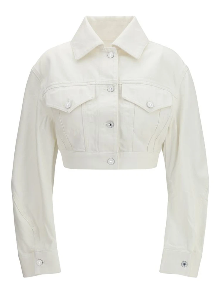 White Cotton Denim Jacket