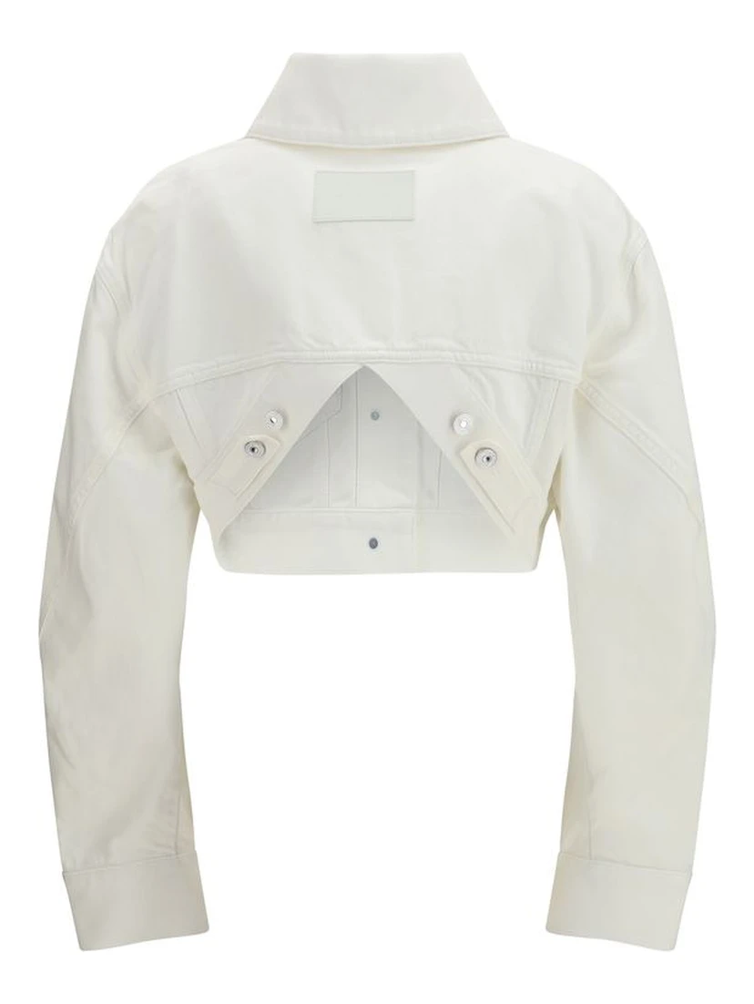 White Cotton Denim Jacket