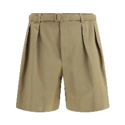Beige Cotton Bermuda Shorts