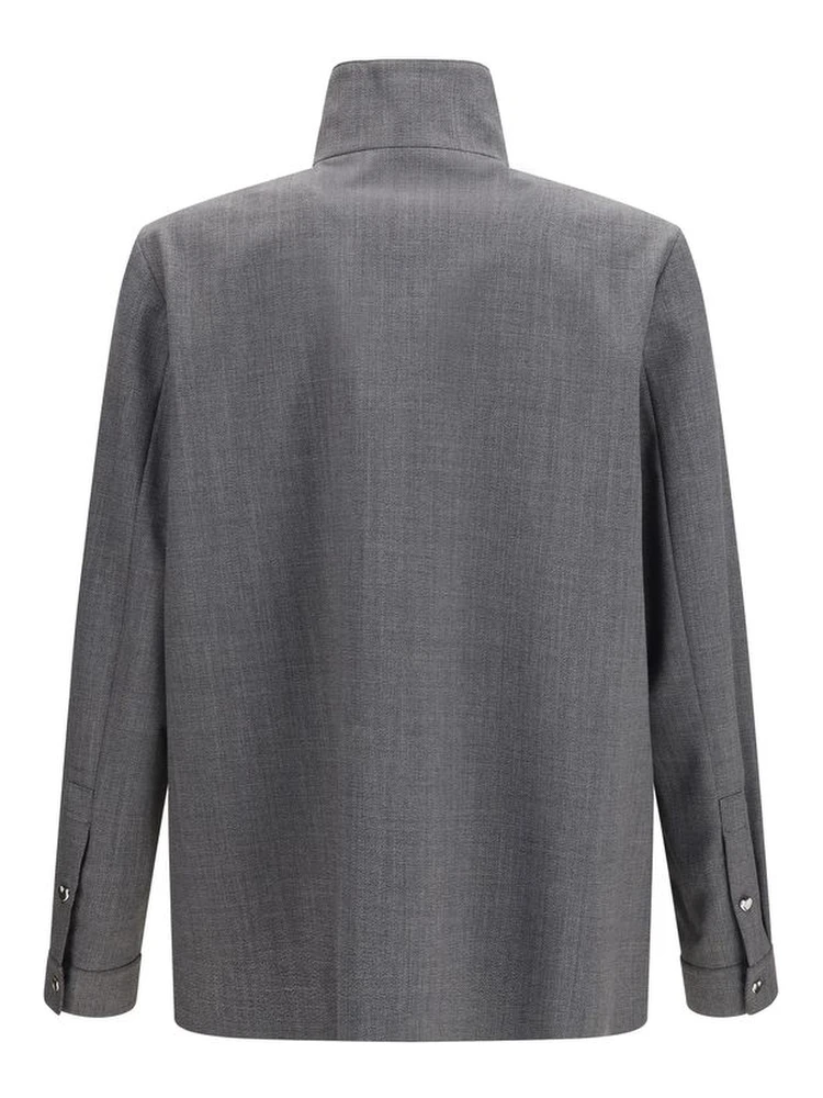 Gray Polyester Coat alternative