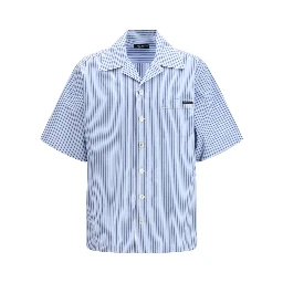Blue Cotton Shortsleeve Shirt