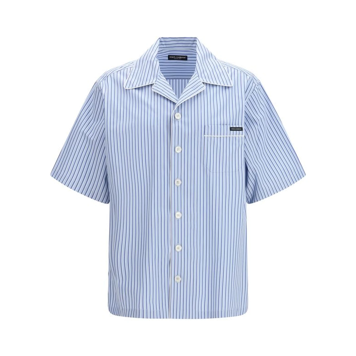 Blue Cotton Shortsleeve Shirt
