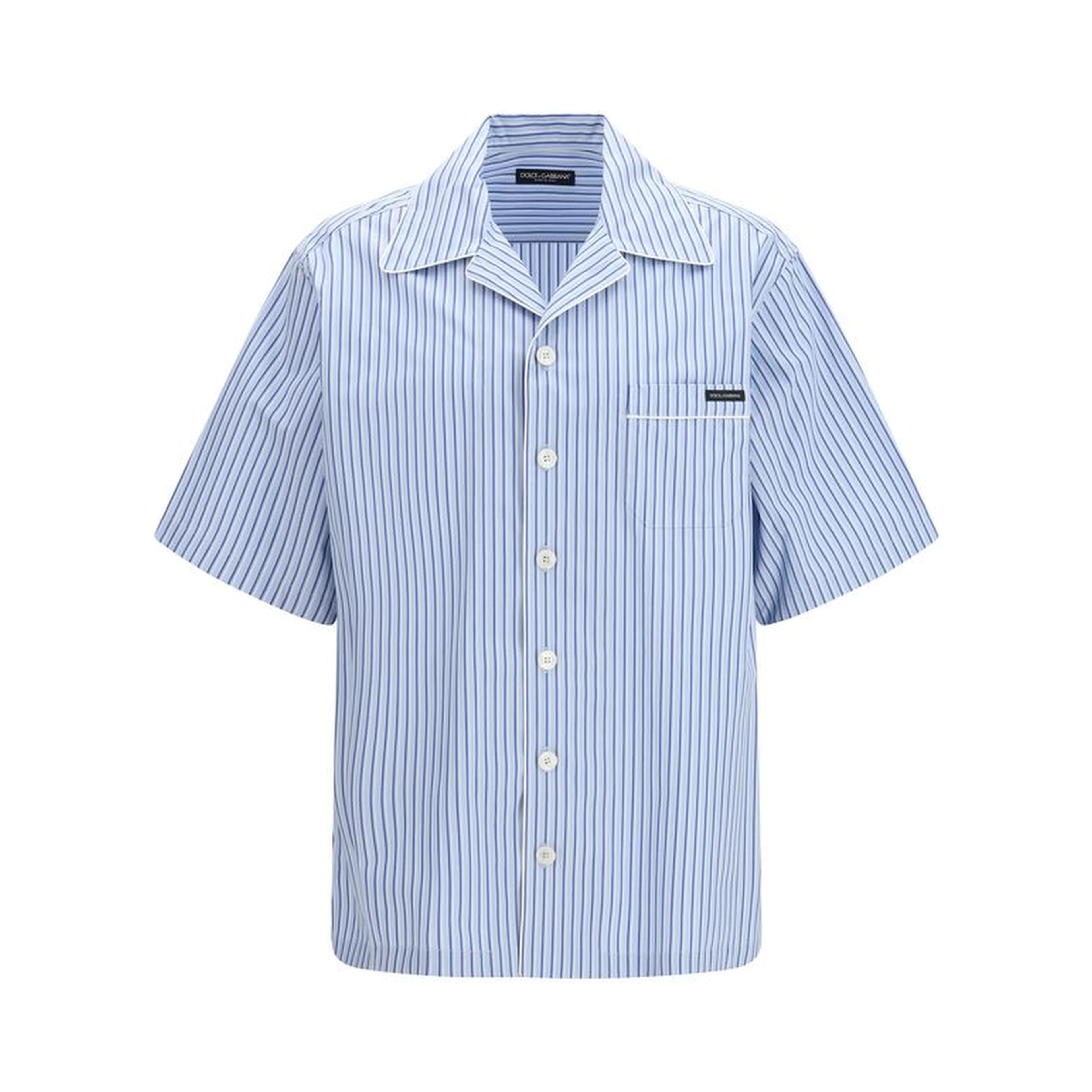 Blue Cotton Shortsleeve Shirt