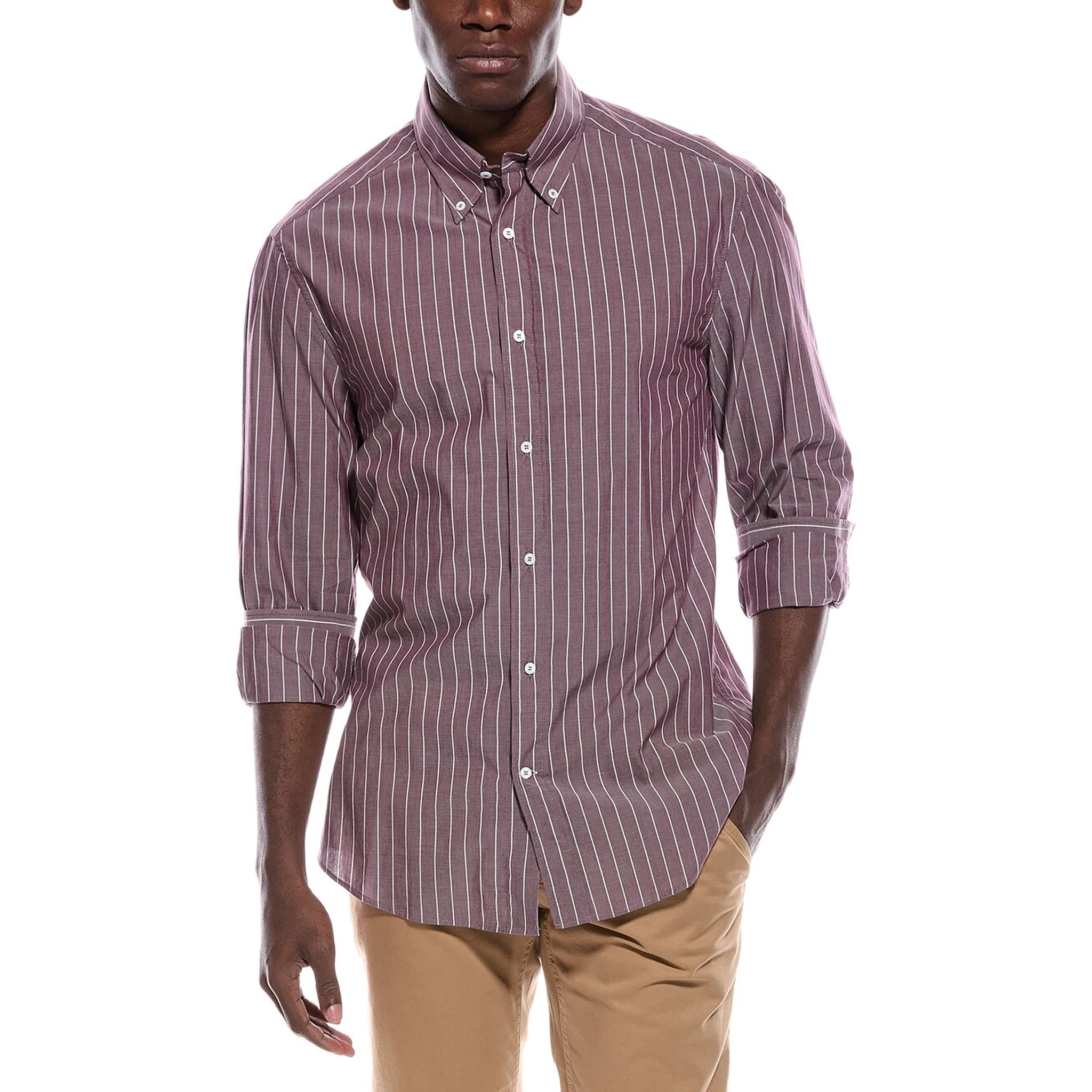 Bicolor Cotton Pattern Shirt