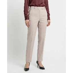 Beige Cotton Dress Pants