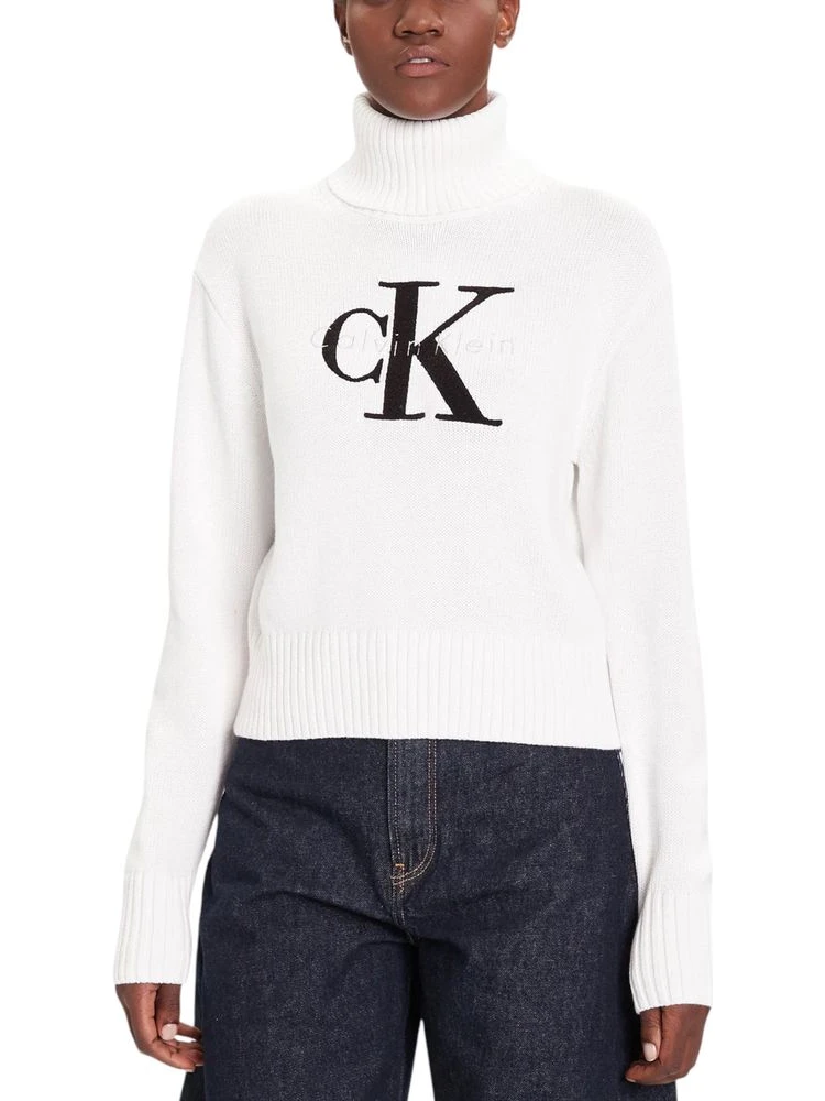 White Cotton Turtleneck