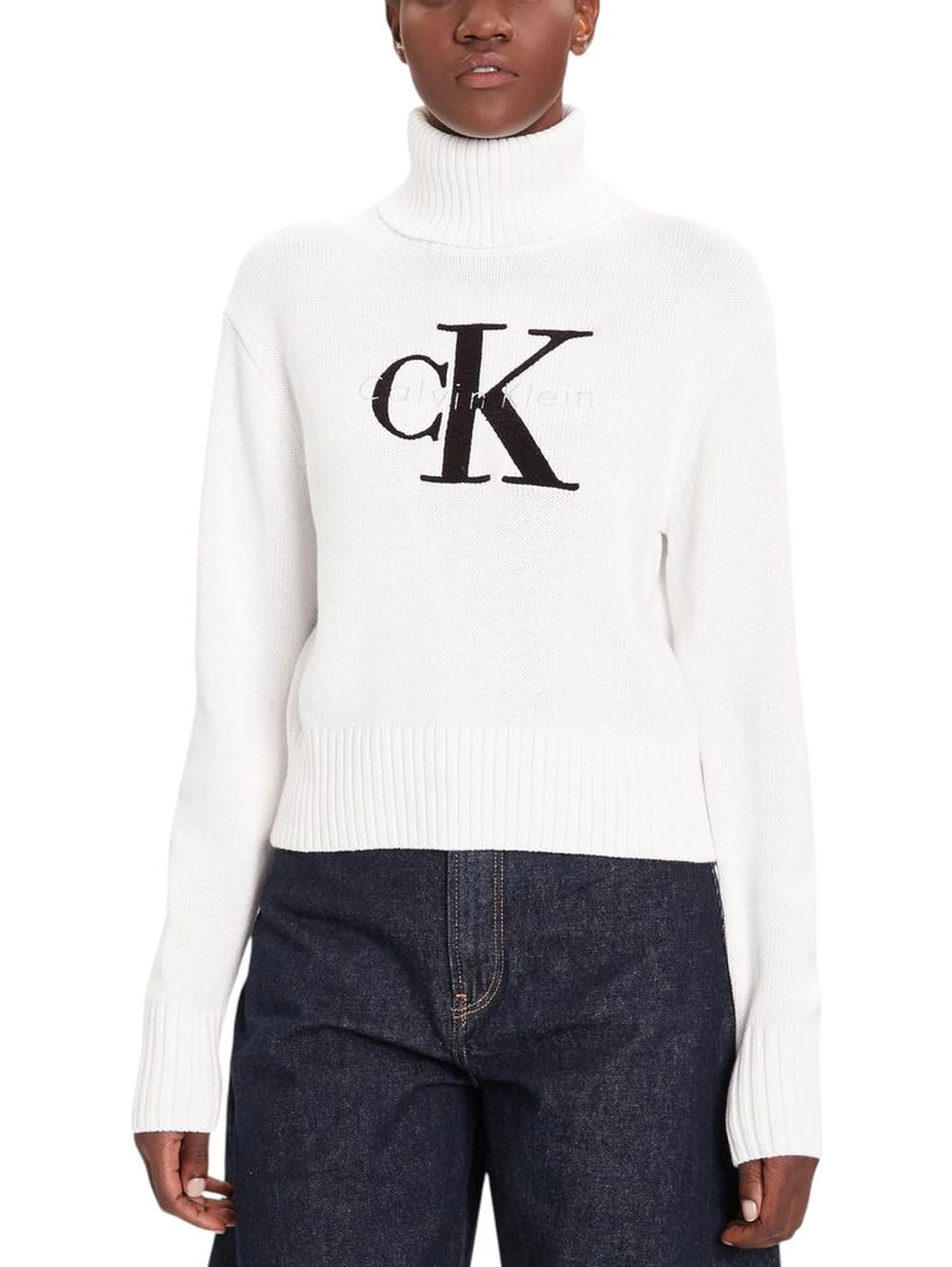 White Cotton Turtleneck