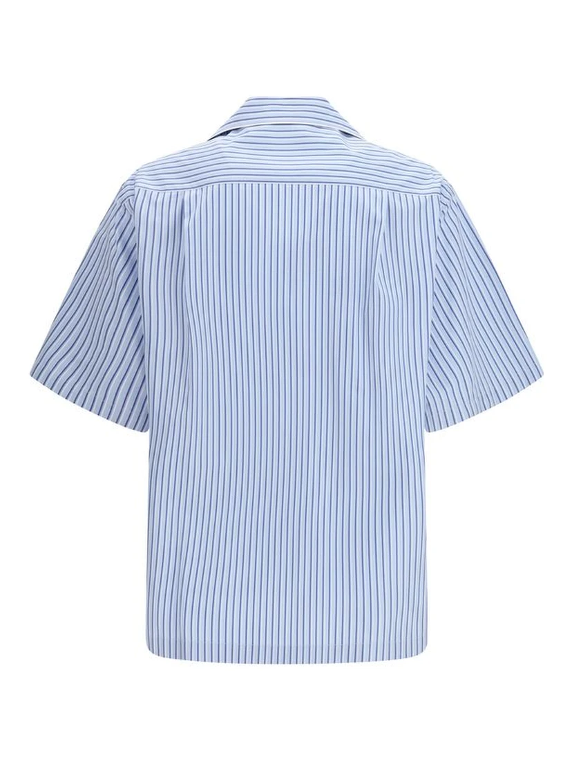 Blue Cotton Shortsleeve Shirt