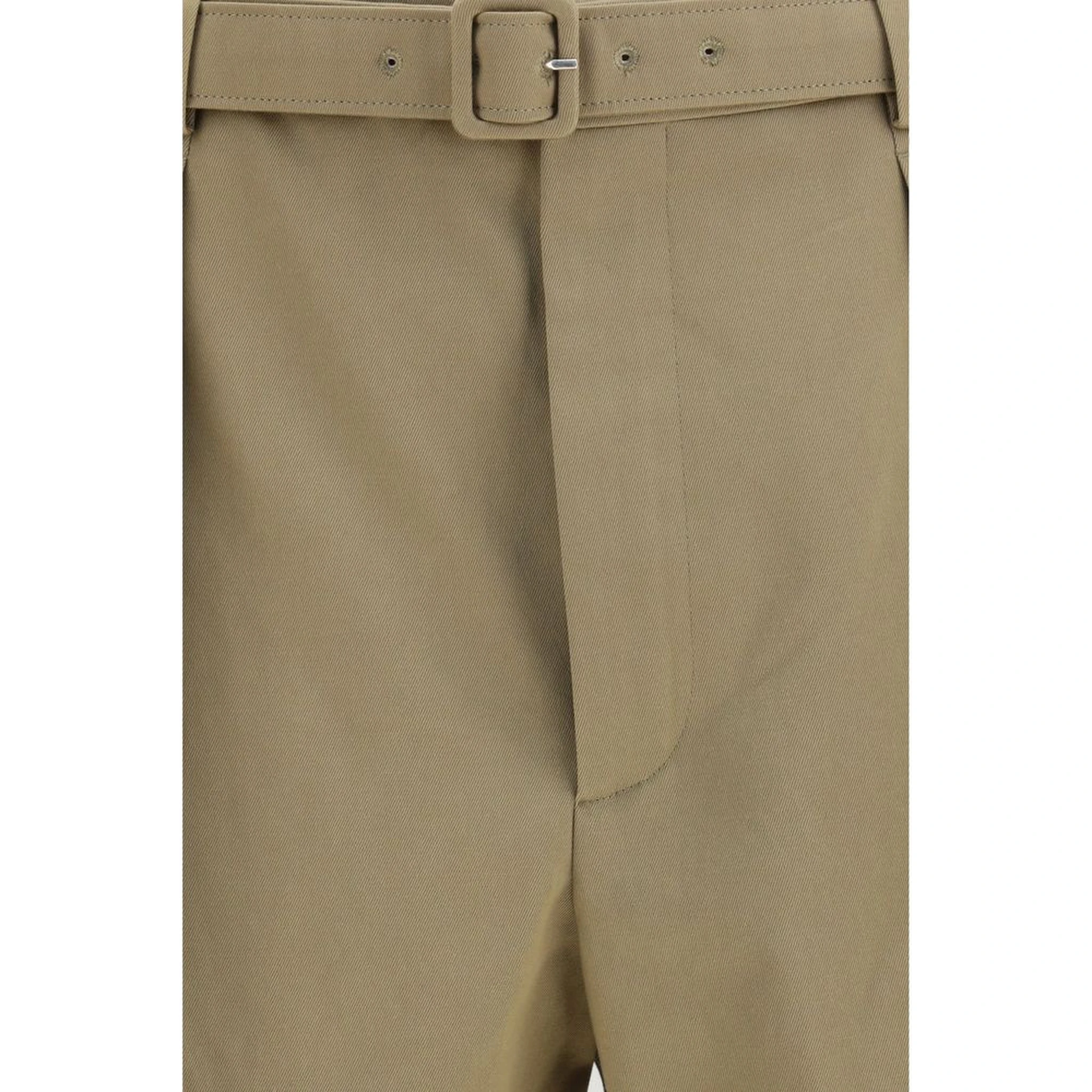 Beige Cotton Bermuda Shorts