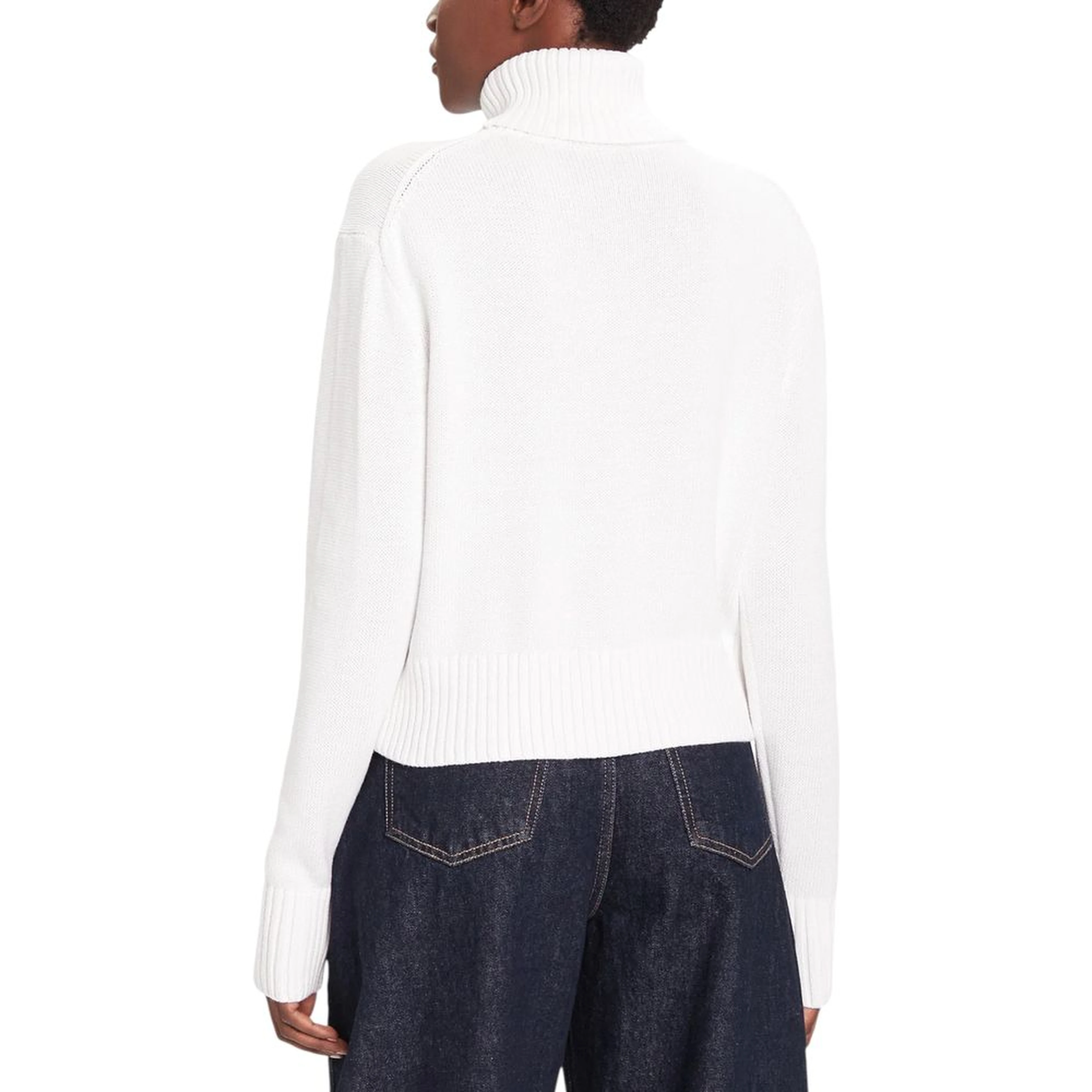 White Cotton Turtleneck