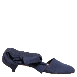 Blue Cotton Ankle Boots Shoes