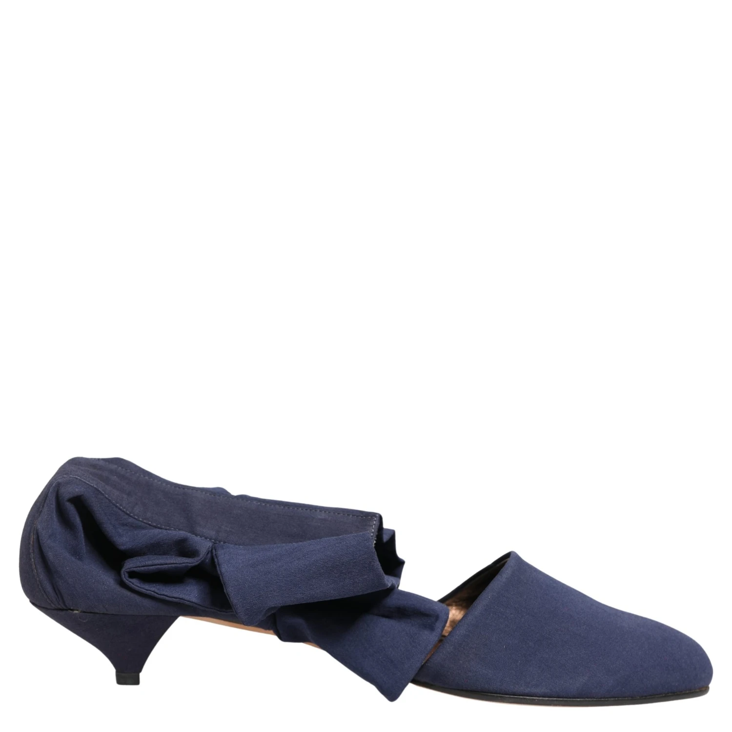 Blue Cotton Ankle Boots Shoes