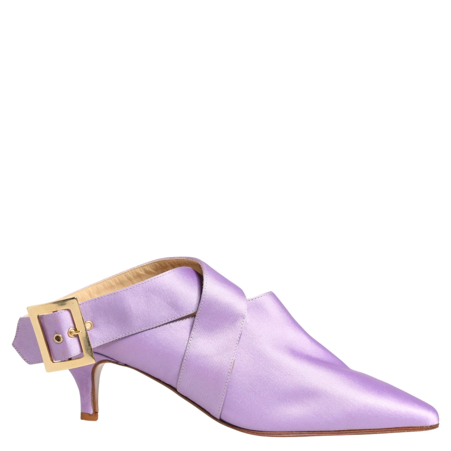 Purple Satin Sandals Shoes