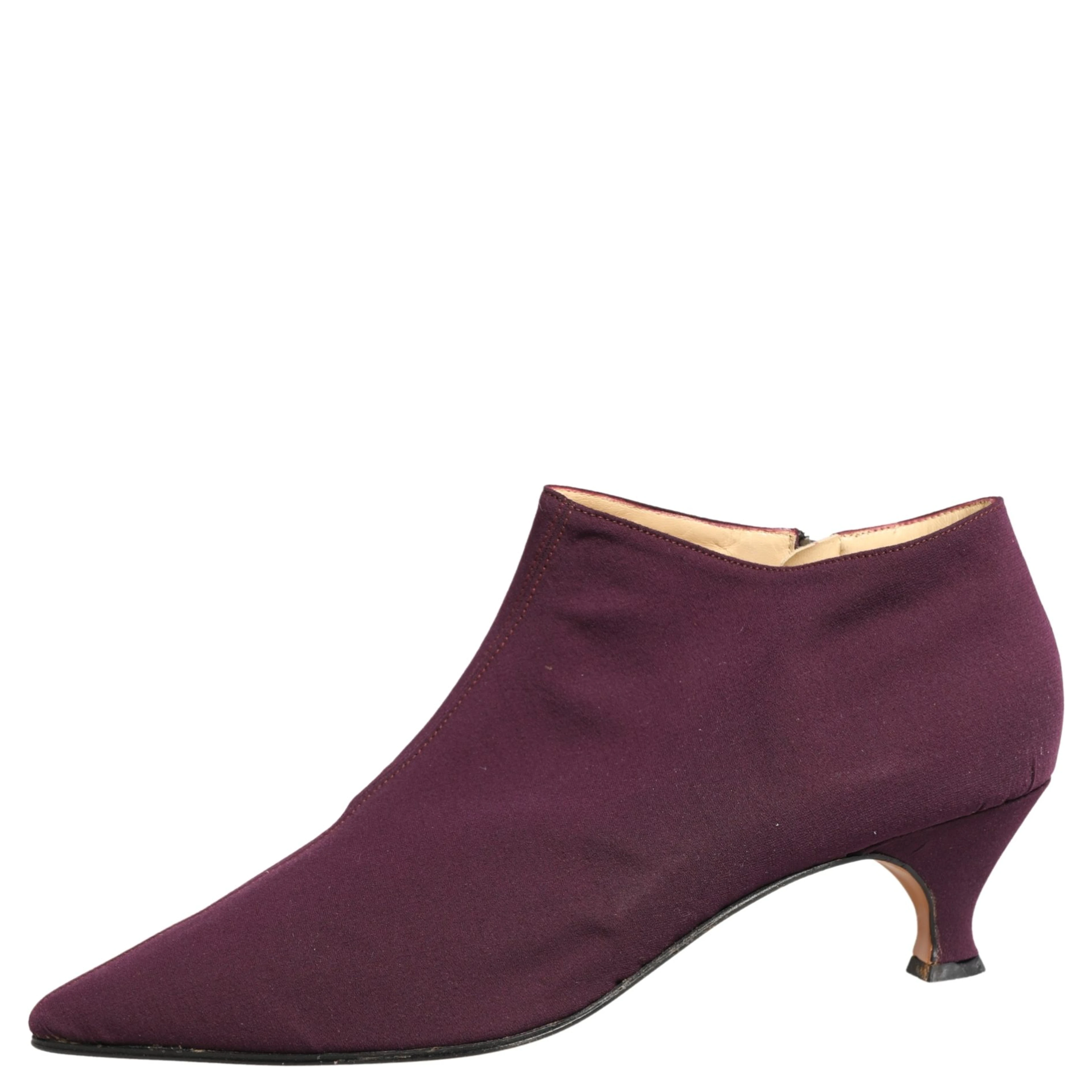 Purple Suede AnkleBoots Shoes