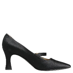 Black Satin Mary Jane Pumps Shoes