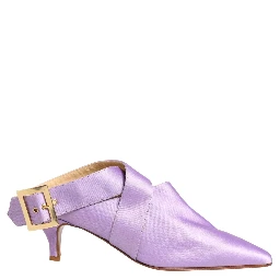 Purple Satin Sandals Shoes