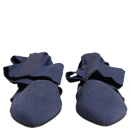 Blue Cotton Ankle Boots Shoes