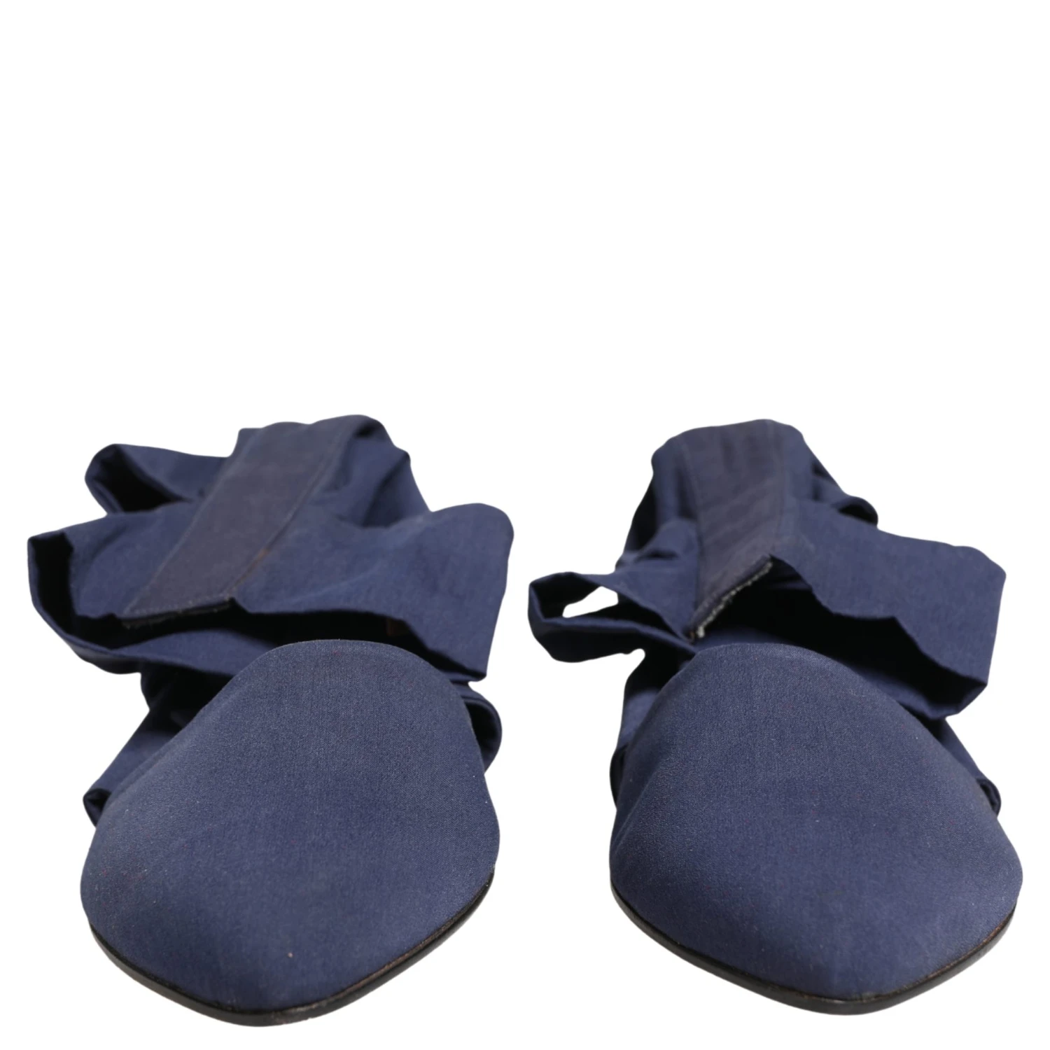 Blue Cotton Ankle Boots Shoes