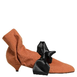 Brown Black Suede Boots Shoes