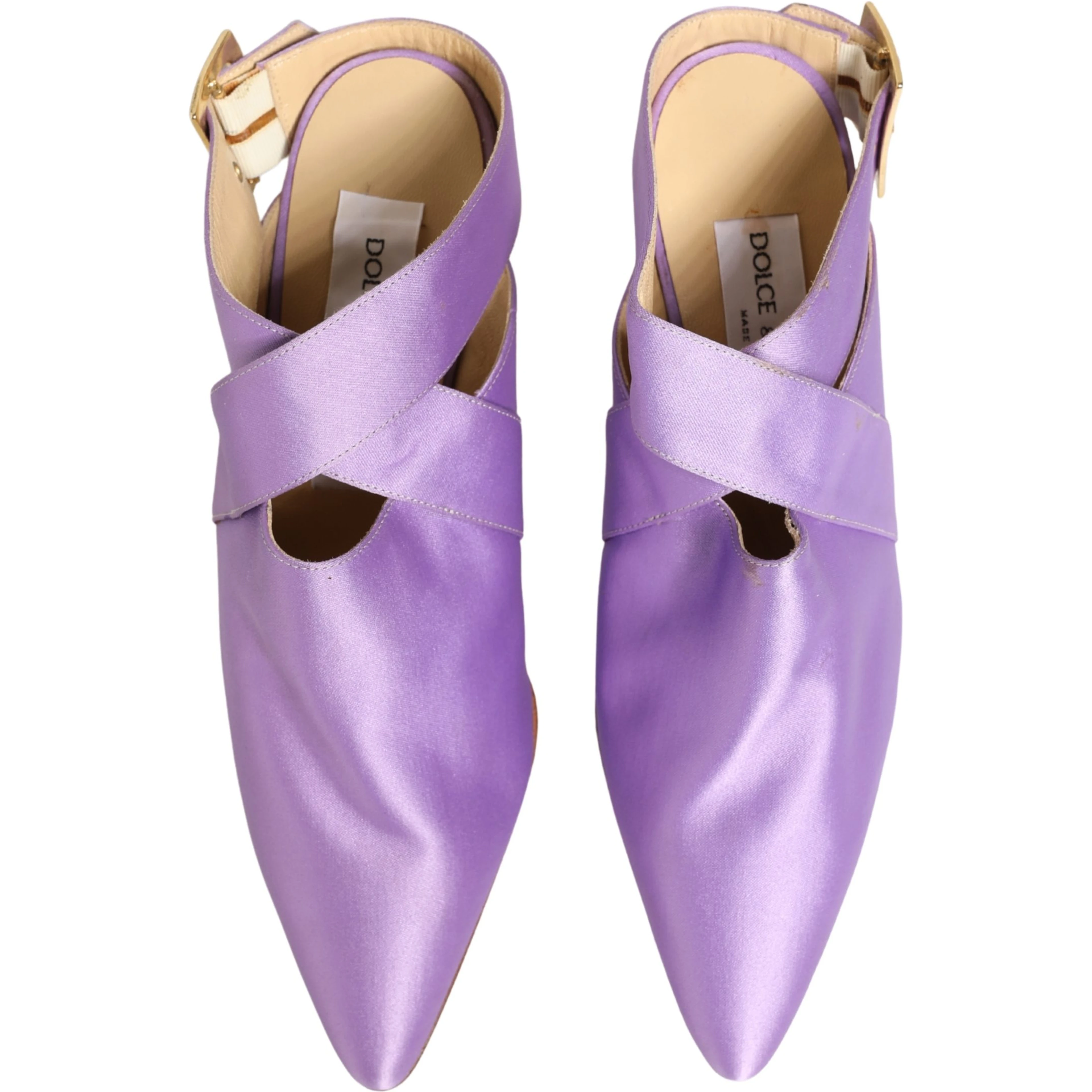 Purple Satin Sandals Shoes