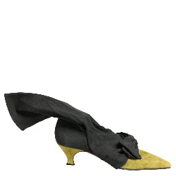 Black Yellow Suede Boots Shoes
