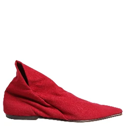 Red Suede Ankle Boots Shoes