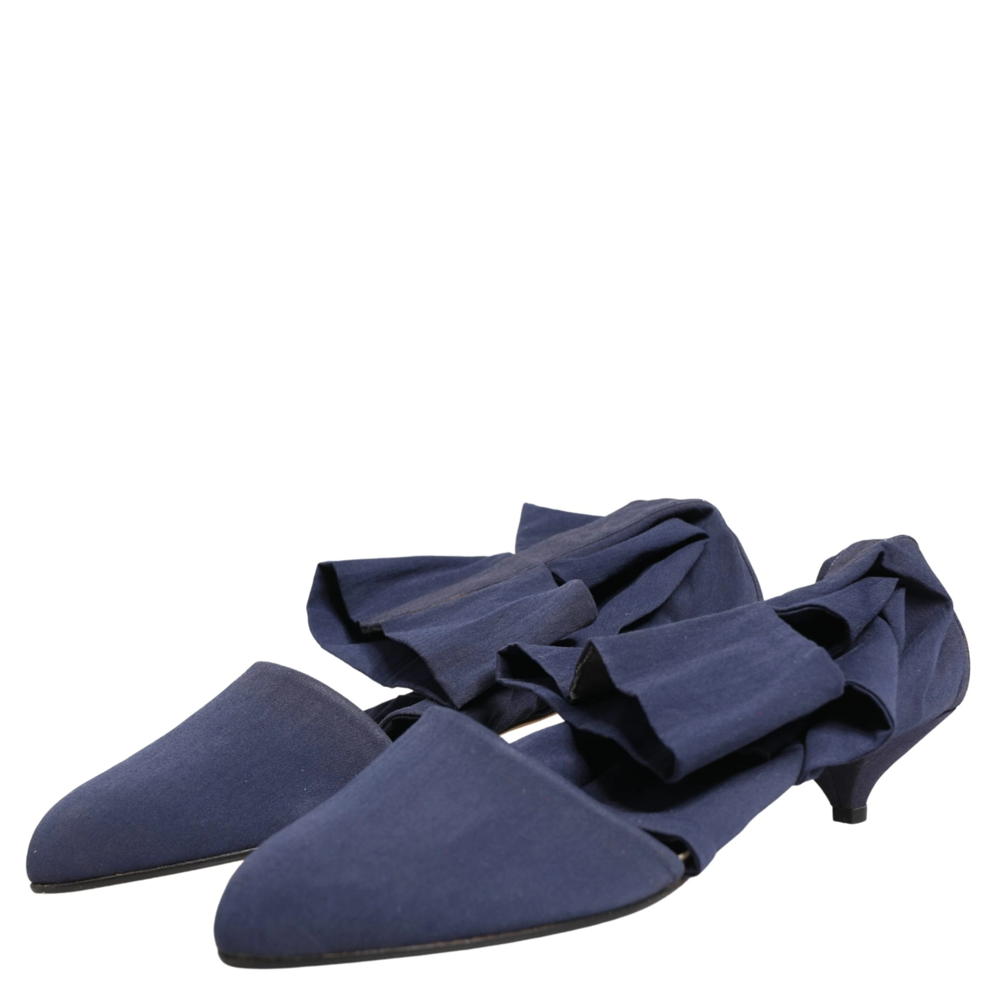 Blue Cotton Ankle Boots Shoes