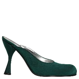 Green Suede Leather High Heel Pumps Shoes