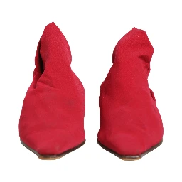 Red Suede Ankle Boots Shoes
