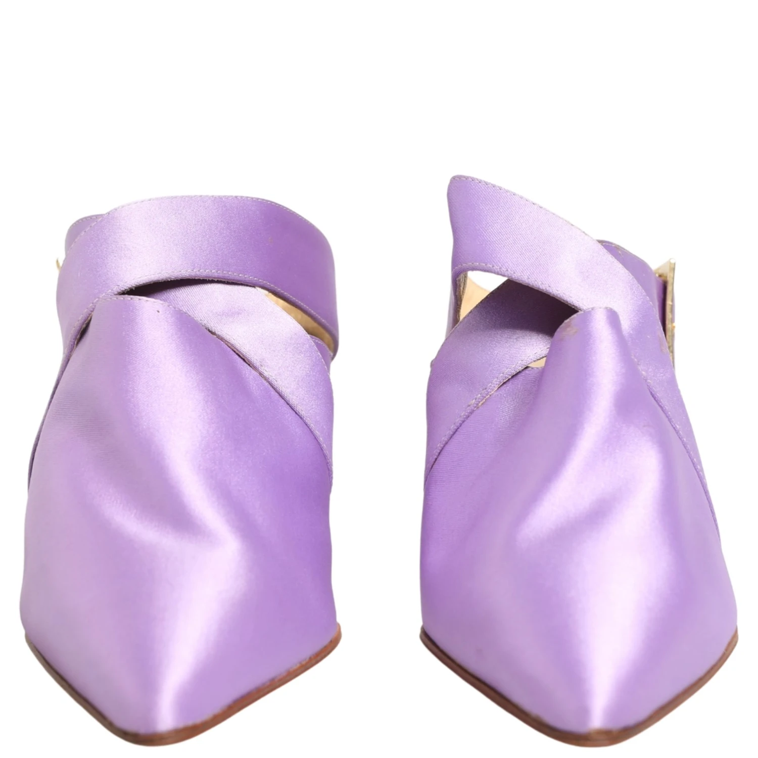 Purple Satin Sandals Shoes