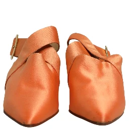 Orange Satin Sandals Shoes