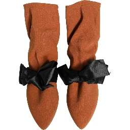 Brown Black Suede Boots Shoes