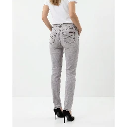 Blue Cotton Straight-Leg Jeans