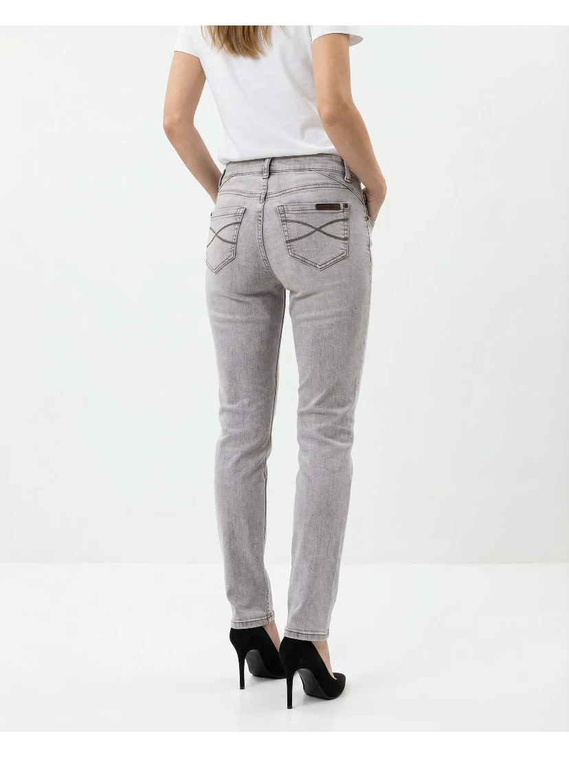 Blue Cotton Straight-Leg Jeans