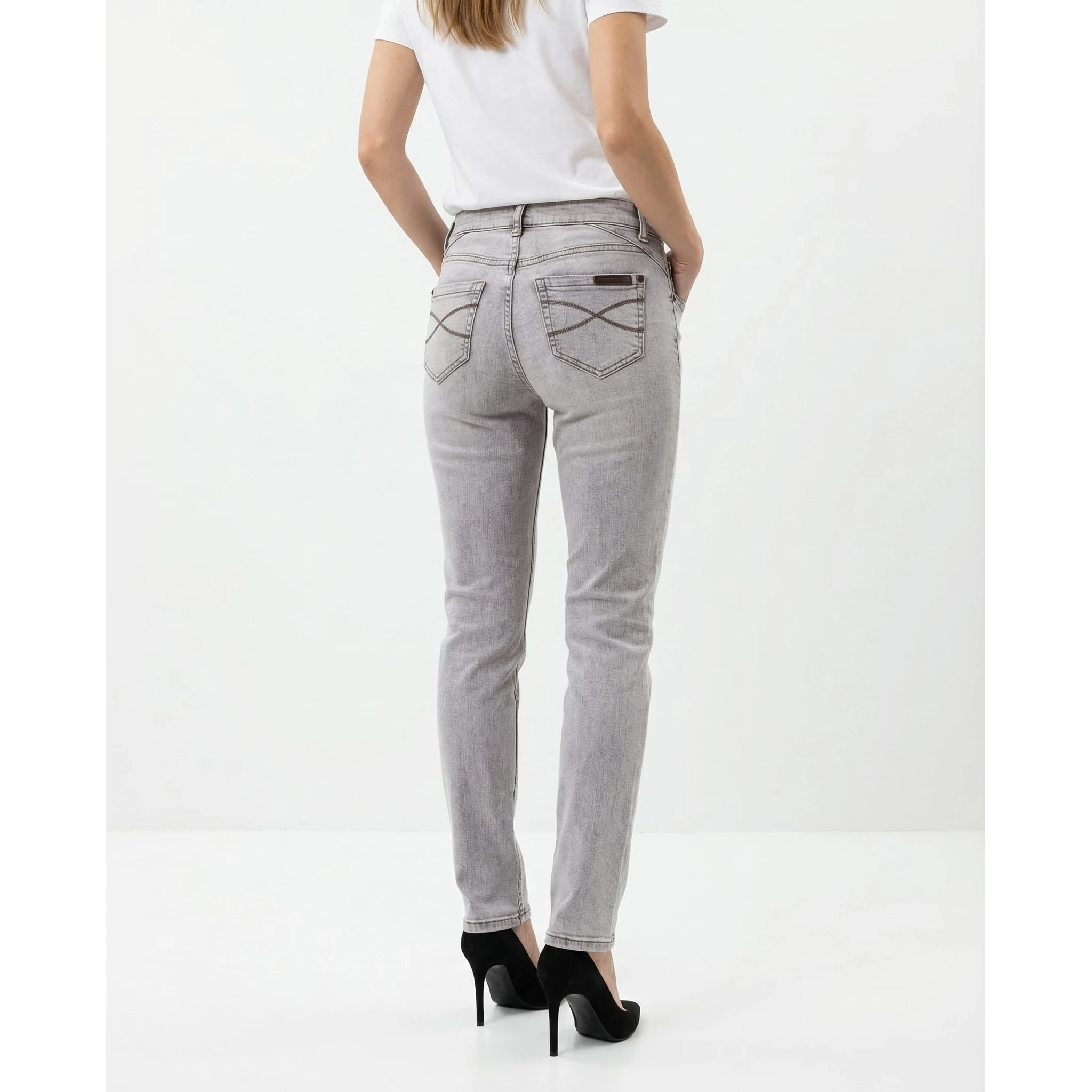 Blue Cotton Straight-Leg Jeans