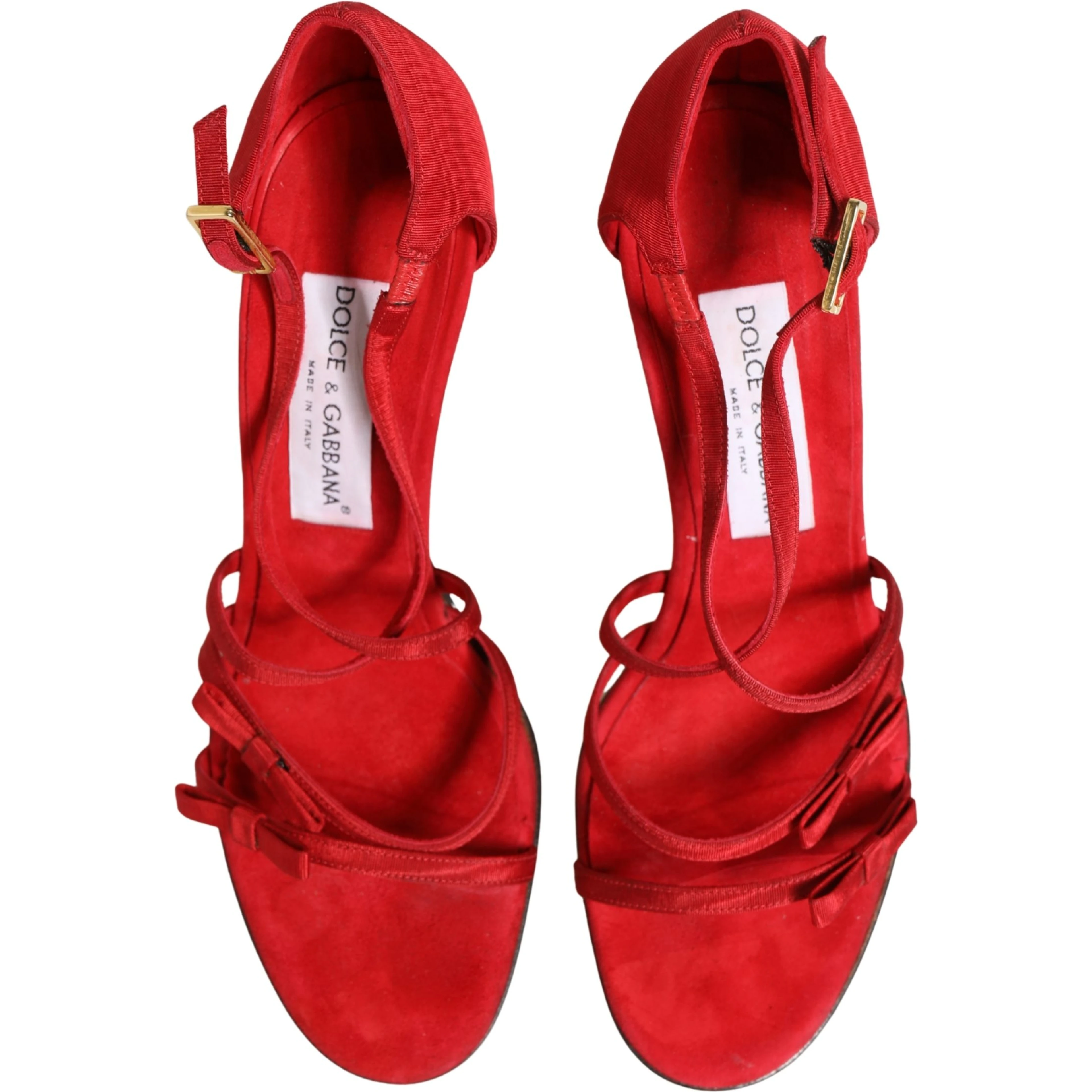 Red Calf Suede Strappy Heels Sandals Shoes