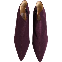 Purple Suede AnkleBoots Shoes
