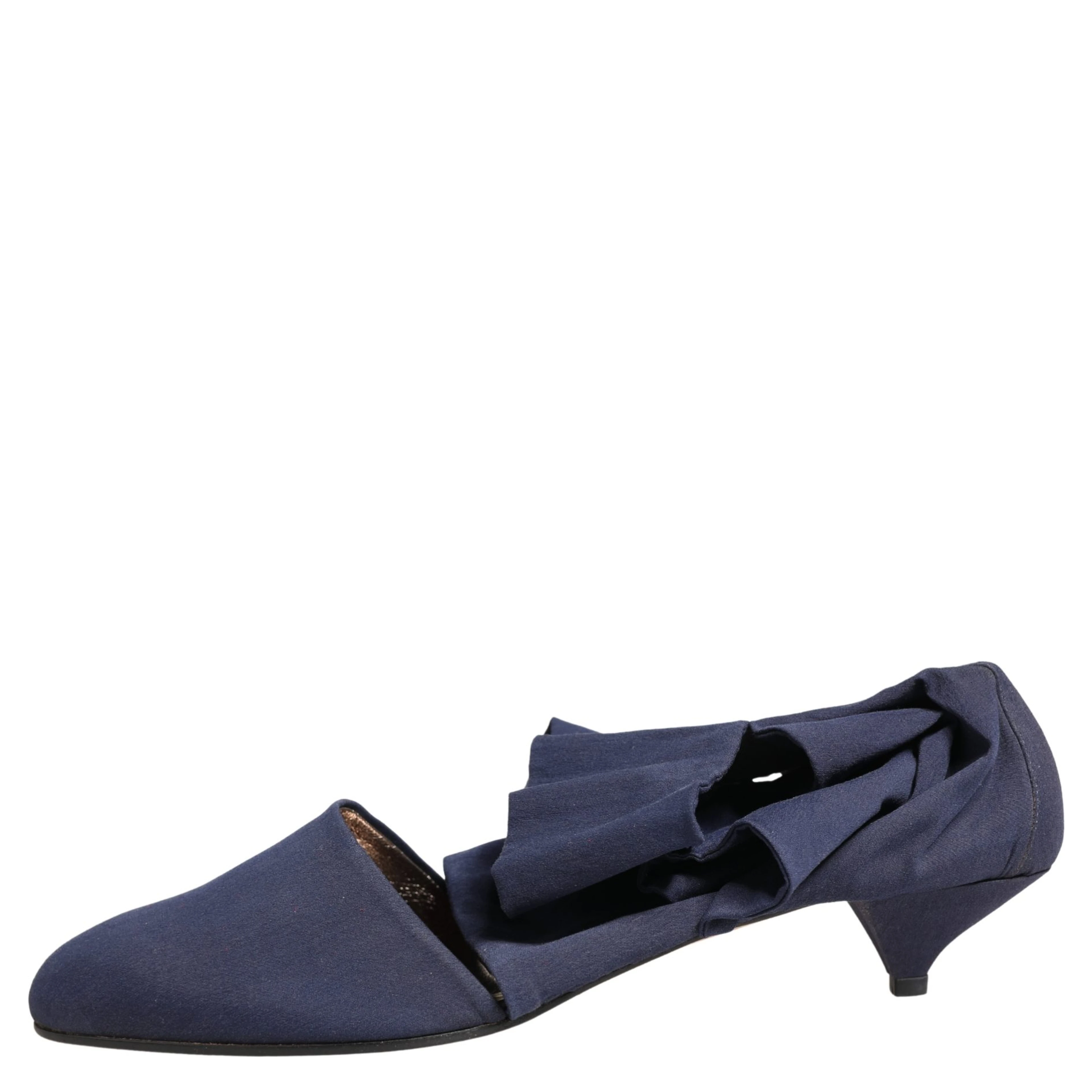 Blue Cotton Ankle Boots Shoes