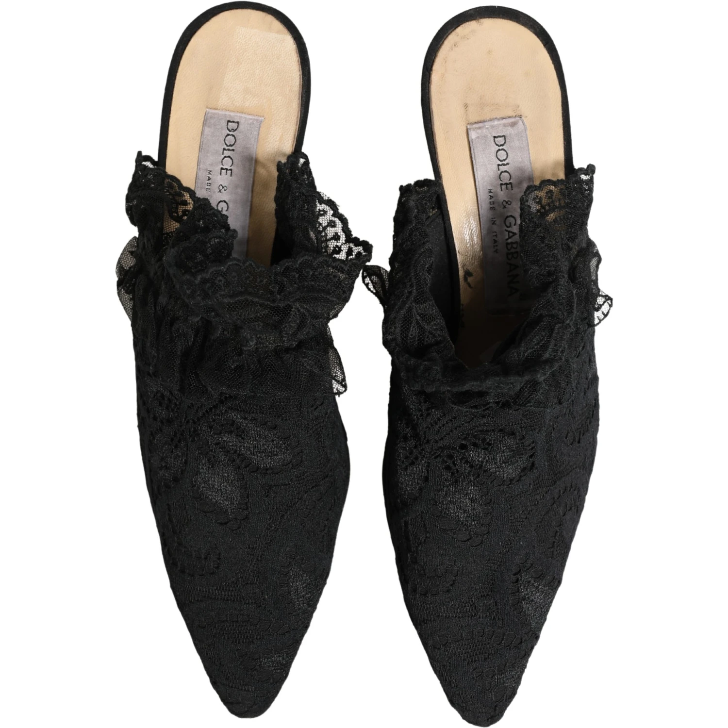 Black Lace Heels Sandals Shoes