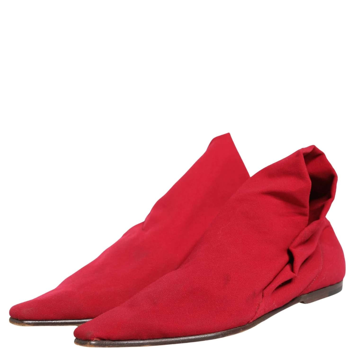 Red Suede Ankle Boots Shoes