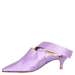 Purple Satin Sandals Shoes