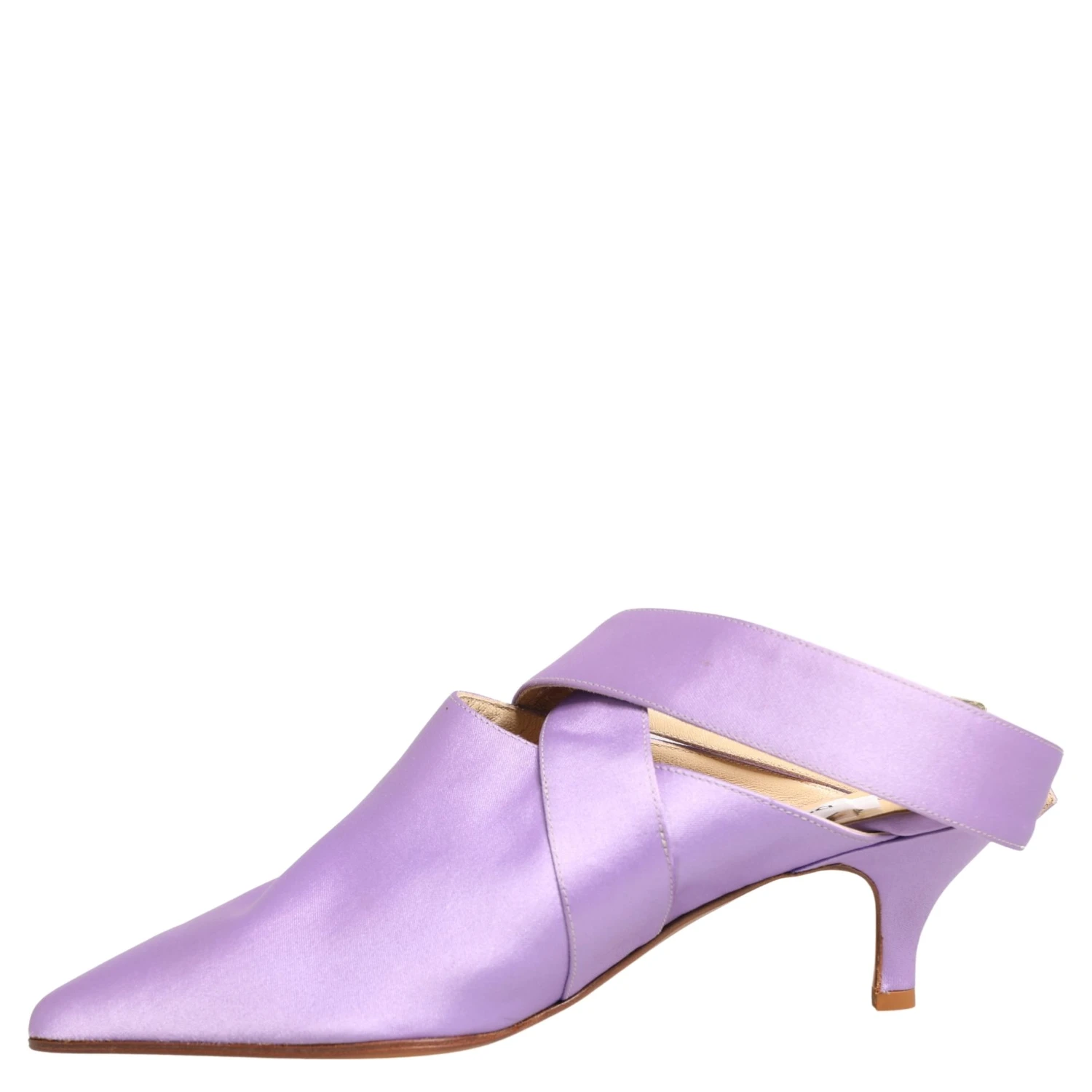 Purple Satin Sandals Shoes