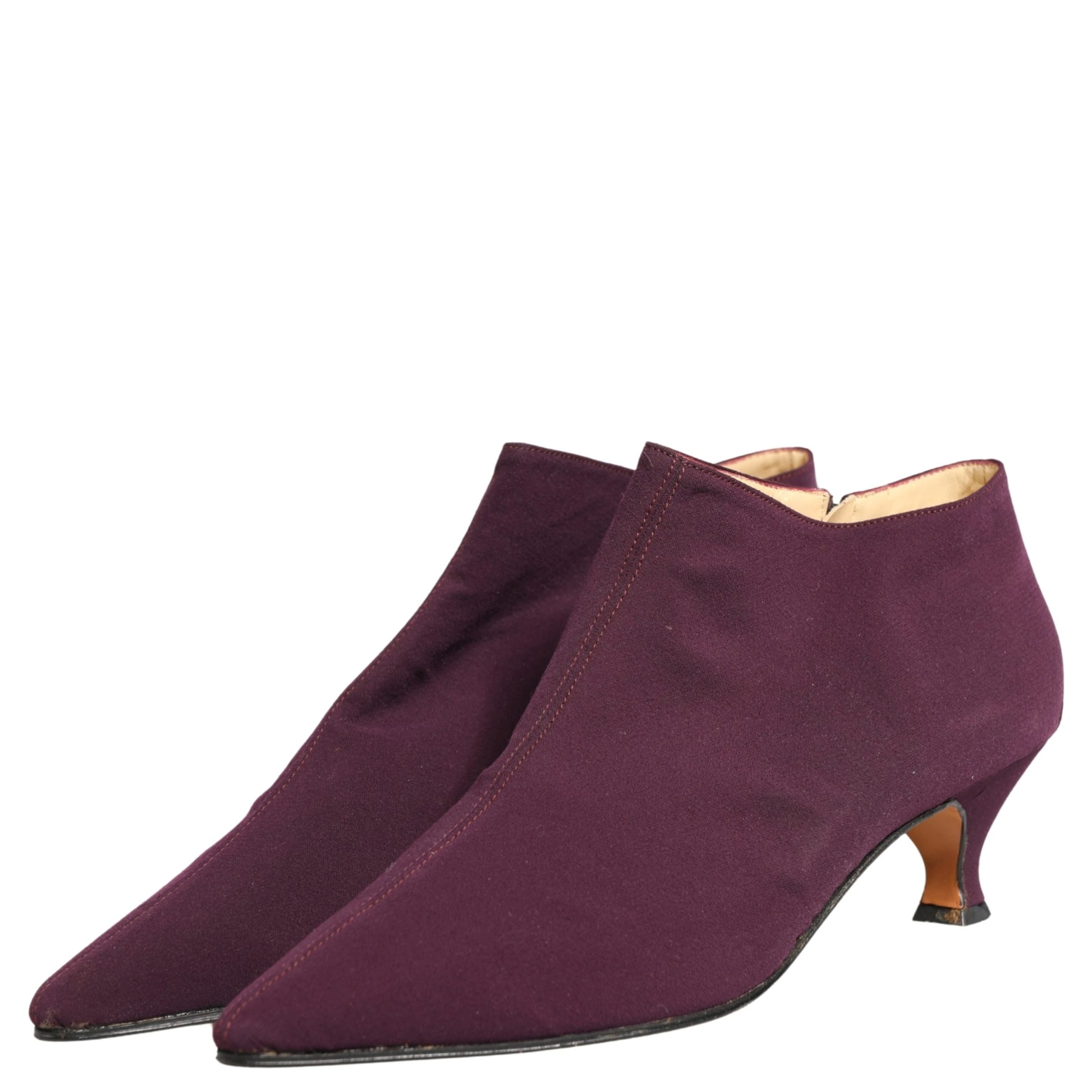 Purple Suede AnkleBoots Shoes