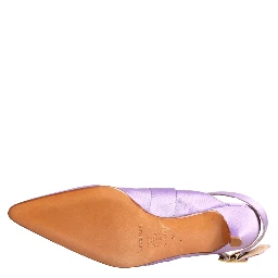 Purple Satin Sandals Shoes