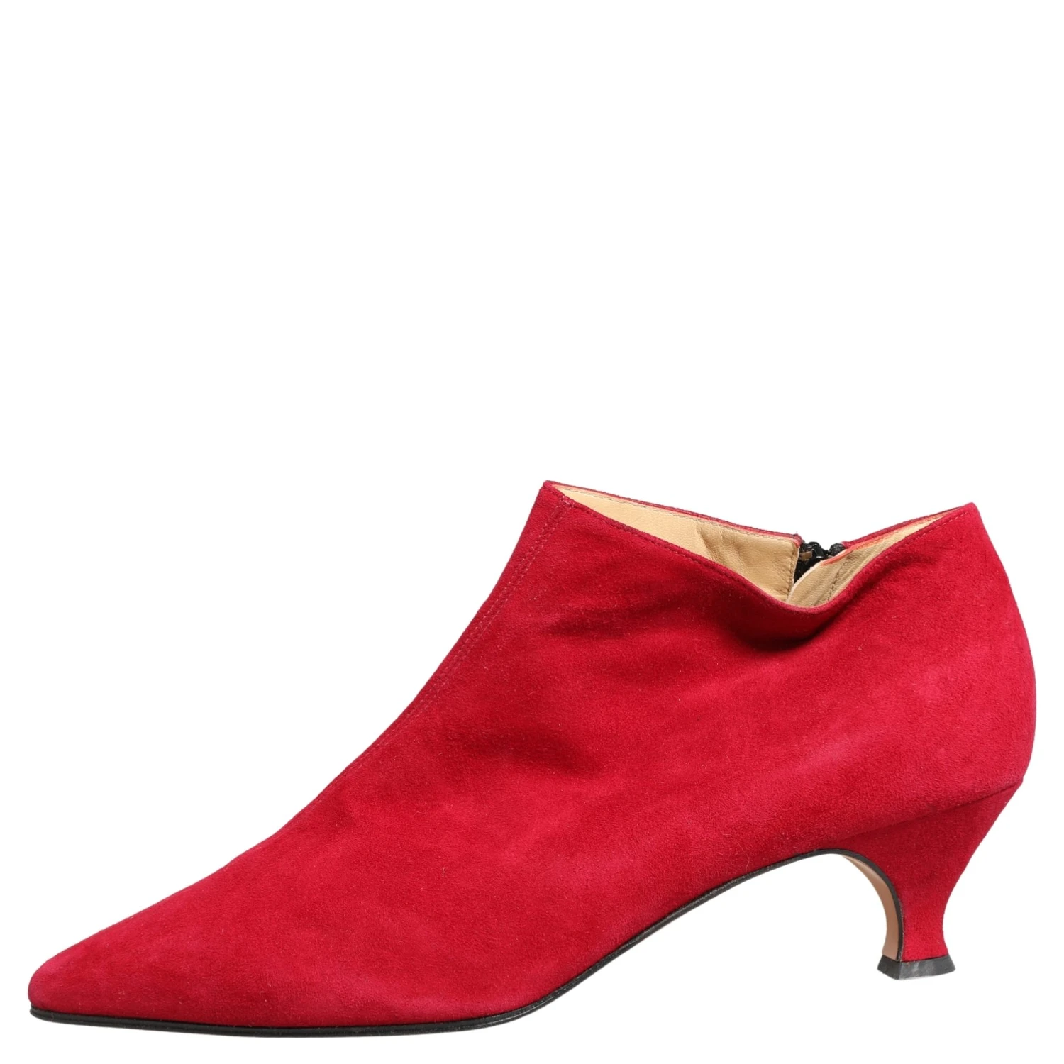 Red Suede Ankle Boots Shoes