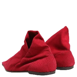 Red Suede Ankle Boots Shoes