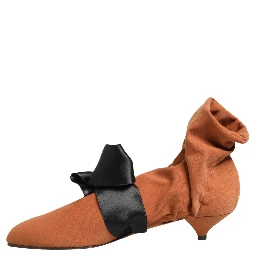 Brown Black Suede Boots Shoes